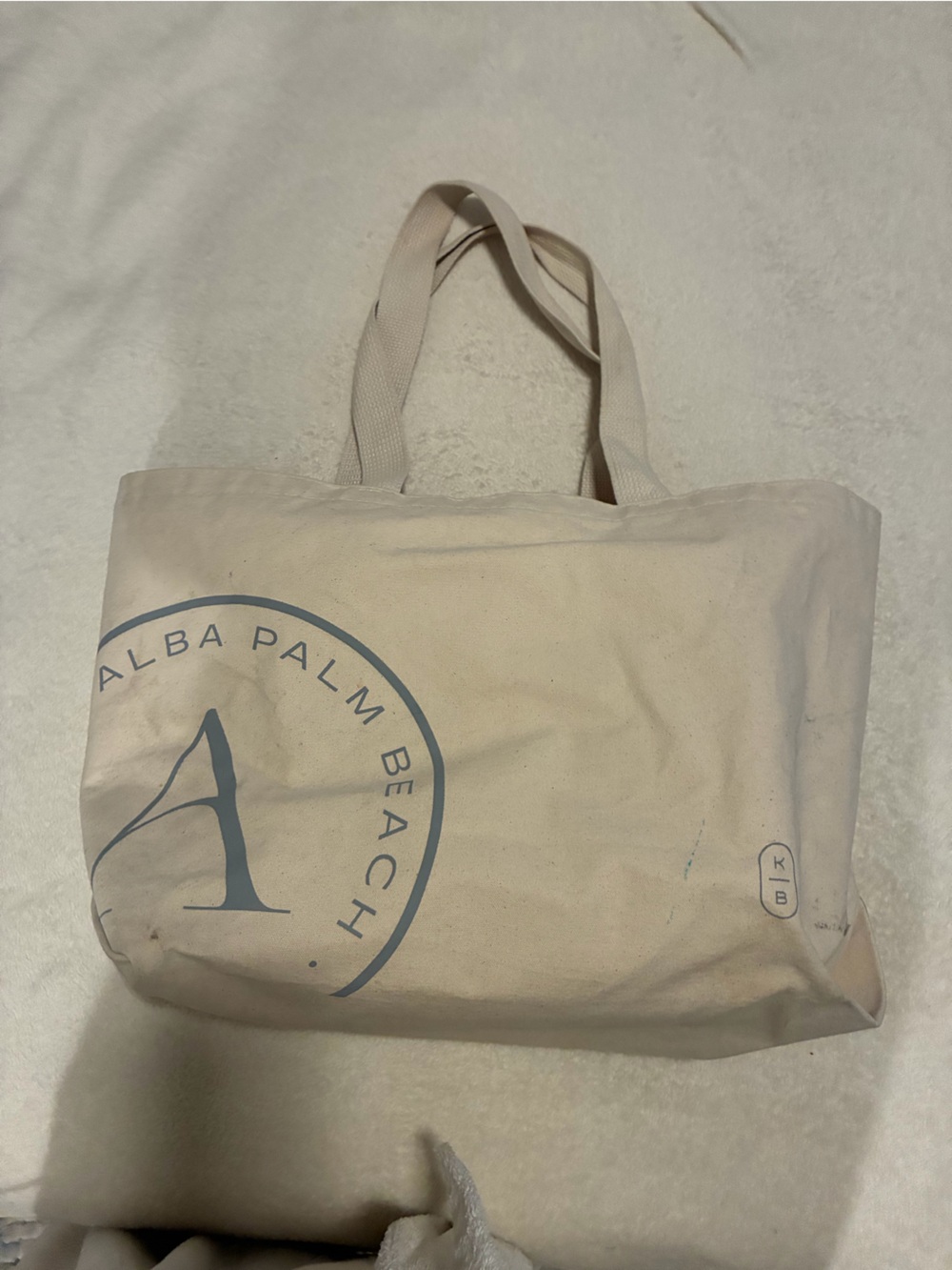 Palm Beach Alba Beach Canvas Tote Bag in Beige